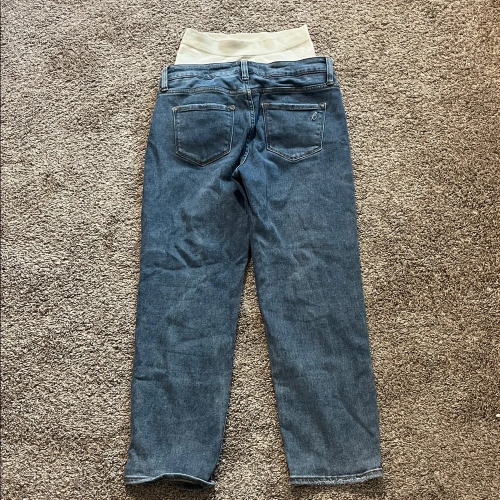 BLANQI Women’s Blue Denim‎ Light Wash Ankle Maternity Jeans Size 4